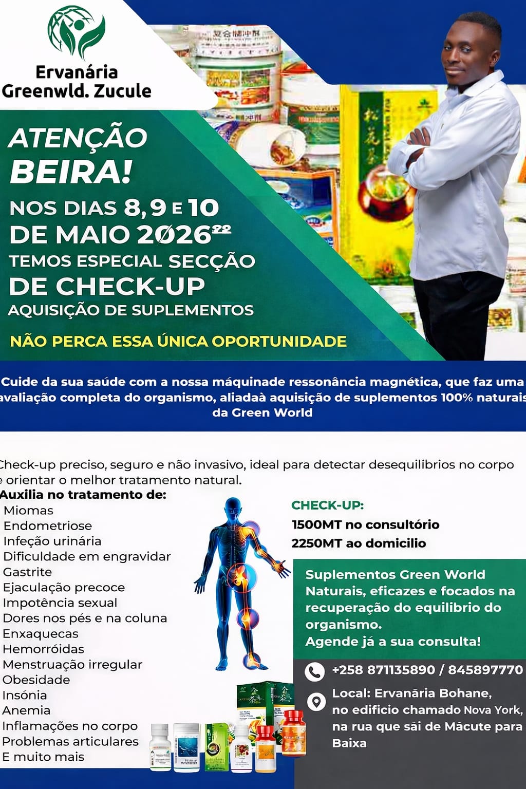 Secção especial de Check-up na Beira